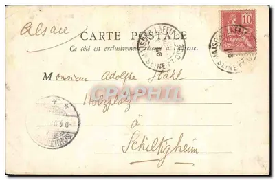 Zamek (fasada północna) — Maisons-Laffitte — wydawca nieznany, numer serii nie widoczny — Rewers