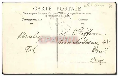 Noisy-sur-Oise, perto de Asnières — A Igreja — Imp. L. Lefebvre, Angercy — Verso