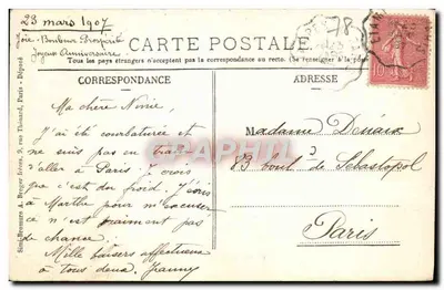 Chamaramande — La Juine — Mme Girard, Tabac — Verso