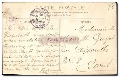 Versailles — Il Castello — La Camera da letto e il letto di Luigi XIV — LL. — N° 125 — Verso