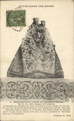 Nossa Senhora dos Anjos — Estátua venerada em Clichy-sous-Bois — Coleção X. Gout