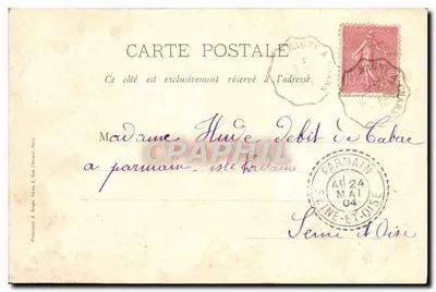 Magny-en-Vexin — L'Hôtel-Dieu — editor A. Bugey, R. Rue Drouais, Paris — Verso