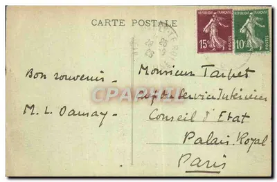 Bilhete postal antigo Castelo de Marly Le Roi Chateau Du Chenil — Verso