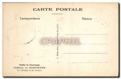 Castelo de Dampierre — O Castelo e os Canais — L. Baslé, fot. Valle de Chevreuse — Verso