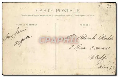 Floresta de Fontainebleau — Encontro dos Noivos (Rocha das Moças) — editor não identificado, n° de série 707 — Verso