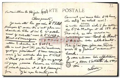 Fontainebleau — Panorama de la Ville, pris du Calvaire — Éditeur non identifié, n° 200 — Verso