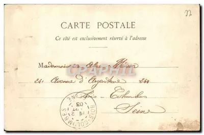 Fontainebleau — O Viaduto de Changis — Thibault, editores, Fontainebleau-Meaux — Verso