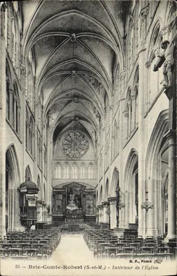 Brie-Comte-Robert (S.-et-M.) — Interior da Igreja — B. F., Paris, n°25