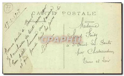 Palacio de Fontainebleau — Antecámara de los apartamentos del Papa — editor no identificado, n° 45 — Reverso
