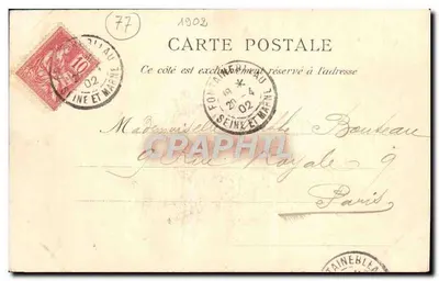 Floresta de Fontainebleau — Lago das Fadas — Edição Paris, Dépose, n°199 — Verso