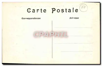 Palácio de FONTAINEBLEAU — O Lago das Carpas e o Pavilhão do Imperador — Editor não identificado, n° de série 6 — Verso