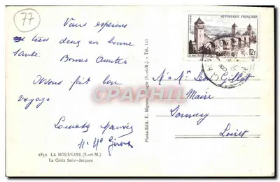 Widok drogi w La Houssaye — Wydawca E. Mignon, n° 2830 — Rewers