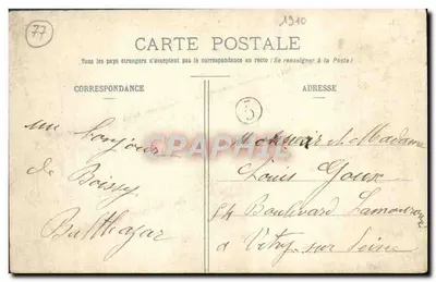 Boissy-aux-Cailles - Panoramas — editor Boissy-aux-Cailles, n°77 — Verso