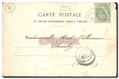 Environ de NEMOURS — Vue générale de Bagneaux — éditeur Lbh. DA VOIGNEAU, 48, Rue de Paris, NEMOURS — Verso