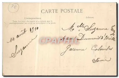 Marly-le-Roi — Pinturas executadas por Pithon e Marteus — oferecidas por M. Victorien Sardou à Comuna de Marly-le-Roi — Verso