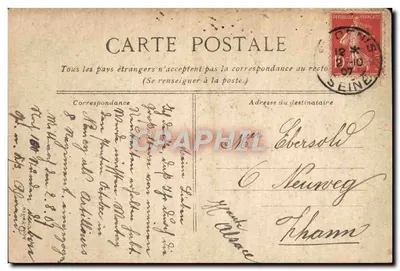 CPA Palais De Versailles Chambre de Louis XIV — Verso