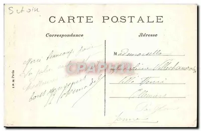 Nesles-la-Vallée (S.-et-O.) — A Igreja — Nave e Cúria — Edição F. Mazet Tabacs Nesles-la-Vallée — Verso
