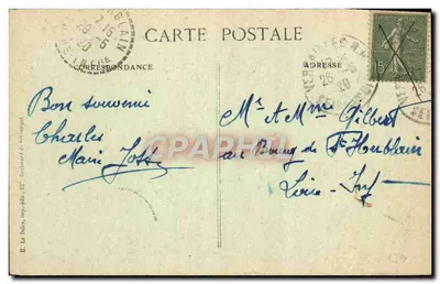 Versailles — Basen Smoka, Aleja Smoków — E. Le Dably, drukarnia wydawnicza z Châlons — Rewers