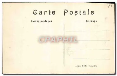 Front Palacu w Versailles — widok panoramiczny — Drukarnia EDIA Versailles, n°2 — Rewers