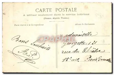 Les Granges-le-Roi - Grande-Rue — wydawca Lah A. Boulroue, Douardan (Seine-et-Oise) — Rewers