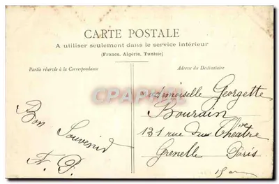 Dourdan - Castelo das Alouettes — editor não visível, número de série ilegível — Verso