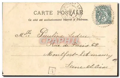 Versailles — Lewa część Pałacu, strona Parku — P. Marmouse, Paryż, nr 8 — Rewers