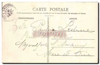 Park Versaille — Motyw główny Grotty Apollona — P. D. Paryż nr 73 — Rewers