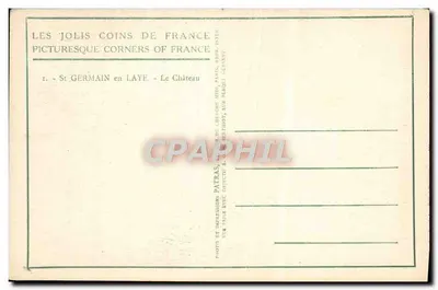 St-Germain-en-Laye — O Castelo — Patras — Verso