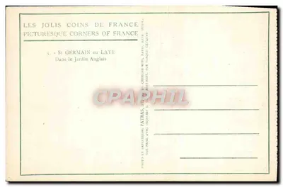 St Germain en Laye — No Jardim Inglês — Patiras — Verso