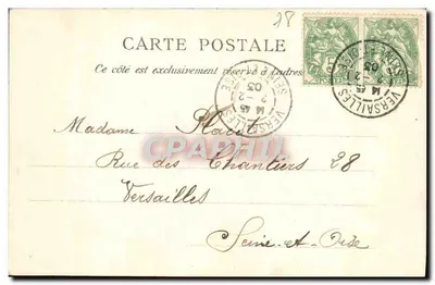 La Malmaison (S.-et-O.) — Dziesiętna Rezydencja Cesarza Napoleona I i Cesarzyny Josefiny — Le Cèdre, La Chapelle et l'Aile droite du Château, Côté du Parc — Rewers