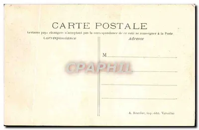 Versailles — Basen Neptuna — A. Bourdier, drukarz-wydawca Versailles — Rewers