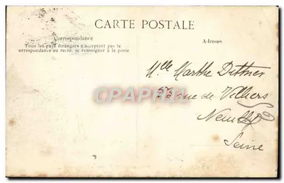 Versailles — Hameau do Petit Trianon — O Boudoir — editor Léon Bausier, n° 137 — Verso