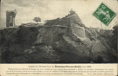 Uitzicht op het Kasteel van Dammartin-en-Goele rond 1809 — G. L., fotograaf-uitgever, Dammartin-en-Goele