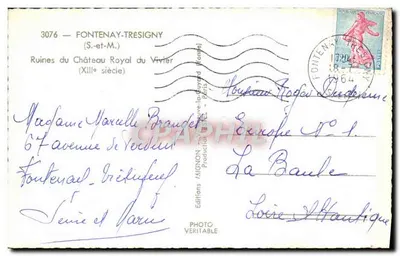 Ruínas do Castelo Real de Vivier — Fontenay-Trésigny (S.-et-M.) — Edições Mignon, série 3076 — Verso