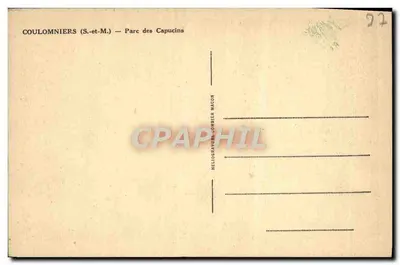 Couloigniers (S.-et-M.) — Parco dei Cappuccini — Litografia Lomber Macon — Verso