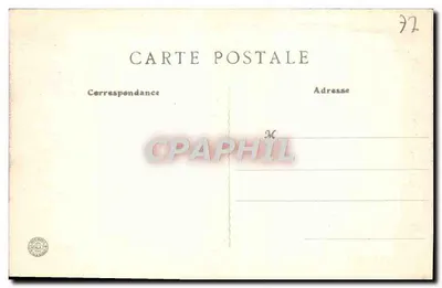 Provins — Plac Châtel z jego starym feudalnym studnią otoczonym żelaznym ramem i krzyżem z podstawą gotycką — kolekcja Firmin Louis, Provins — Rewers