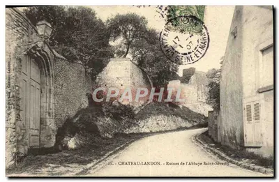Château-Landon — Ruínas da Abadia Saint-Séverin — G. Calley, editor