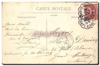 Coulommiers — Vue Générale, à vol d'oiseau — éditeur imprimeur non identifié — Verso