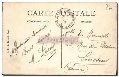 Villeneuve-Saint-Denis (S.-et M.) — Castelo da Guette, a Fachada — Verso