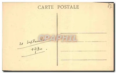 Crécy-en-Brie — La Iglesia y el Grand Morin — Grano, ed. Crécy — Reverso