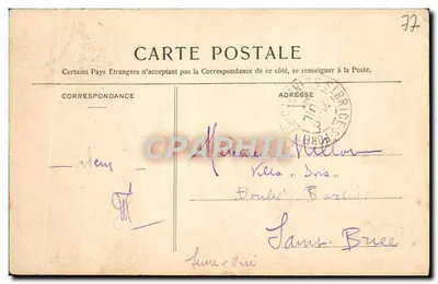 MELUN — Brzegi Almontu — Thiibault, wyd., Melun-Fontainebleau — Rewers