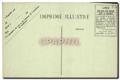 Palácio de FONTAINEBLEAU — Quarto de dormir de Marie-Antoinette — Sirun, editor, Fontainebleau, n° 268 — Verso