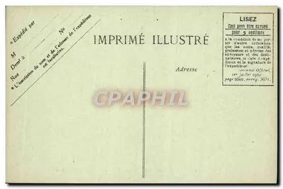 Palácio de FONTAINEBLEAU — Quarto de dormir de Marie-Antoinette — Siron, editor, Fontainebleau, n° 268 — Verso