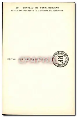 Slot Fontainebleau — Kleine appartementen : De kamer van Joséphine — Uitgave van de Nationale Musea n°60 — Achterkant