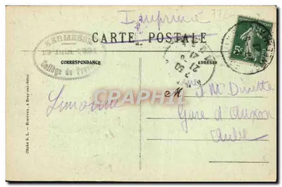 Provins (S.-et-M.) — Widok Miasta Wysokiego z Rempart d'Aligne naprzeciwko Rue du Durteint, przy rogu Parku Villa Garnier — R. — Rewers