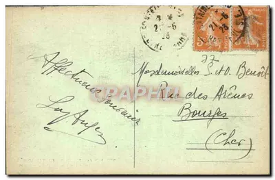 Palácio de Fontainebleau — Quarto de dormir de Marie-Antoinette — Editor não identificado, n° 62 — Verso