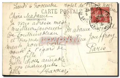 Fontainebleau — Il Canale vicino alle Cascate — N.G. n°394 — Verso