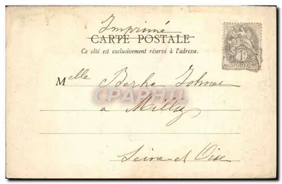 Woud van Fontainebleau — Gorges de Franchard — B.F. Parijs, n°1 — Achterkant
