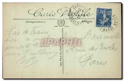 MELUN — La Seine — Widok na więzienne — LL — Rewers
