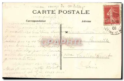 Marolles-en-Brie — Facha principal do castelo — Edição Comerciante — Verso